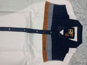 White Mens Shirt Size L