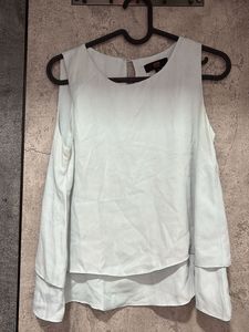 Zink London Powder Blue Peplum Top
