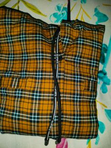 Plaid Hooded Shirt