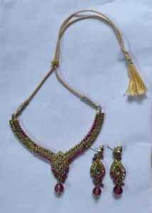 Pink Beaded Ethnic Necklace