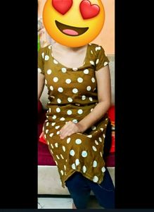 Beautiful Wild Green Color Kurti