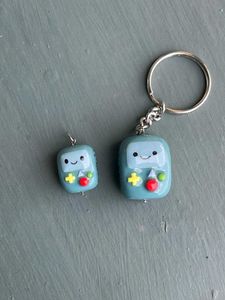 Adventure Time BMO Clay Keychain Charm