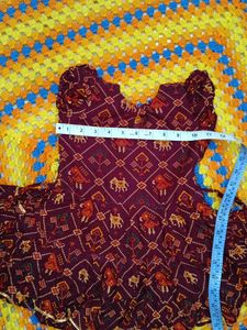 Beautiful Patola Printed Pure Cotton Baby Frock