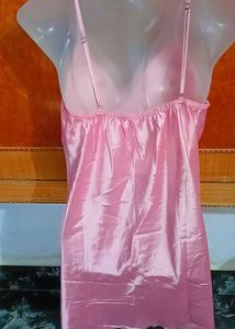 Pink Silk Floral Nightgown