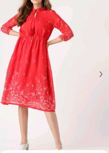 Dressberry Elegant Red A-Line Dress L