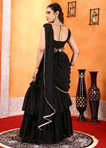 **Ruffle Sarees With Belt**