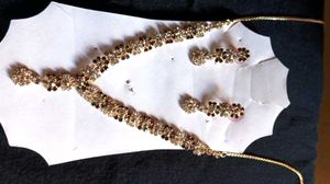 Seweled Necklace and Earring Set