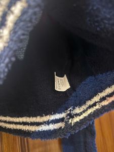 Navy Blue Fuzzy Knit Cardigan