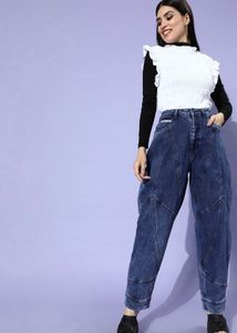 Mid Rise Slouchy Fit Stretchable Jeans