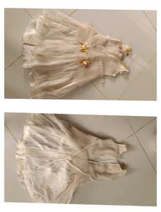 Beige Flower Girl Dress