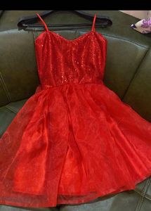 Red Sequin Party Dress