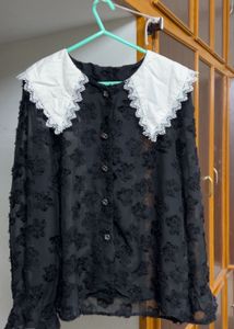 Elegant Black Floral Top