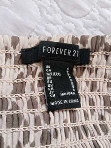 Beige Forever 21 Cute Top