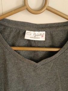 Gray V-Neck T-Shirt