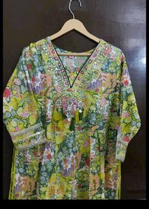 Beautiful Partywear Floral Kurta Set &amp; Dupatta