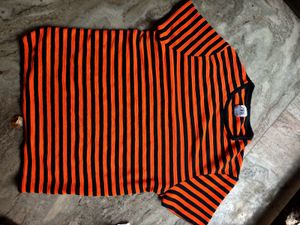 Zara Orange Stripe T Shirt