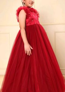 Elegant Red Girls&#39; Dress