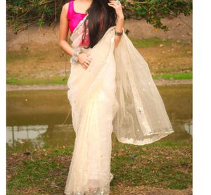 White Amazing Saree
