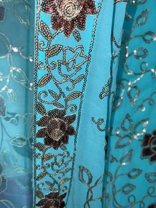 Sequins Embroidery Party Wear Saree