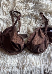 Sparkly Bronze Bikini Top
