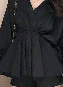 Black Peplum Blouse