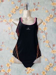 Women Black N Pink Bodysuit/Swimsuit