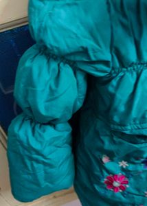 Blue Puffer Jacket For Girls 💙