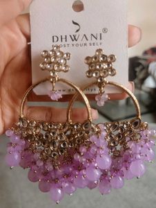 Dhwani Hoop Earrings - Lavender