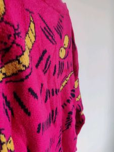 Funky Pink Patterned Sweater