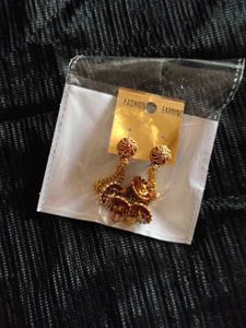 Gold-Tone Jhumka Earrings