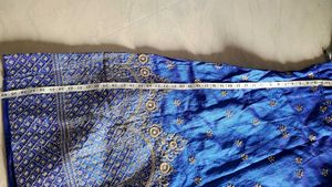 Royal Blue Embroidered Lehenga.