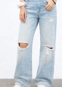 Ripped Wide Leg Jeans