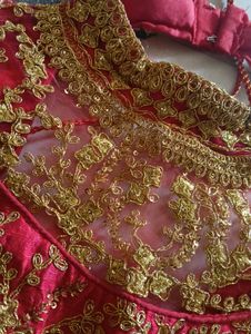 Red Embroidered Blouse Collar work♥️✨