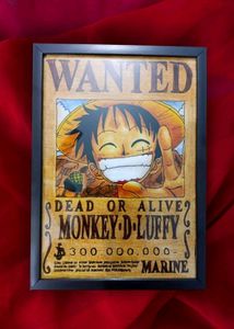 Wanted MONKEY D LUFFY Anime Frame 1 Pcs