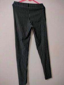 Black with white striped Trouser