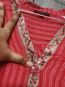 Red Apple Cut Short Kurti