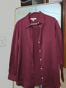 Burgundy Long Sleeve Shirt