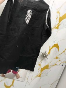 Elegant Black Embroidered Kurta