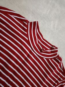 Beautiful Jean Top With Stripes...And Comfortable