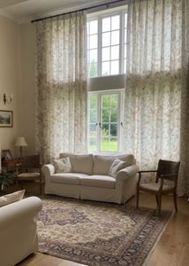 Elegant Floral Print Curtains