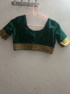 Bottle Green colour Blouse like new