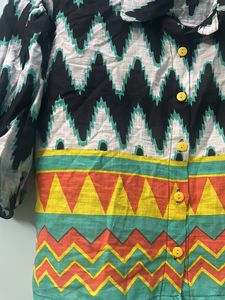 Printed Crop Shirt