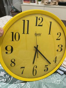 original ajanta quartz Yellow Wall Clock