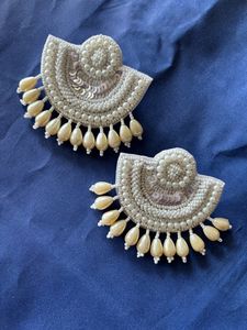 White Pearl Earrings