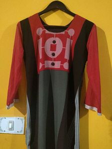 red brown kurta in new condition