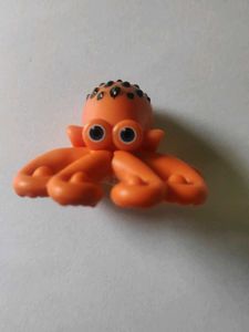 Kinder Joy Orange Octopus Toy Figure