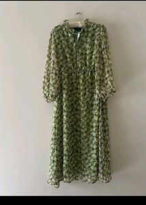 Green Floral Maxi Dress