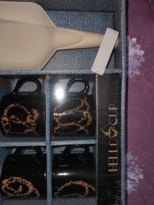 8 Teacup Snacks Serving Platter Set