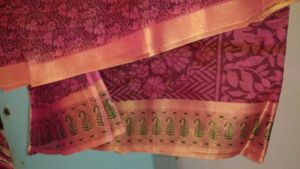 Maroon Floral Print Saree