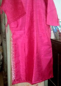Embroidered Pink Kurti